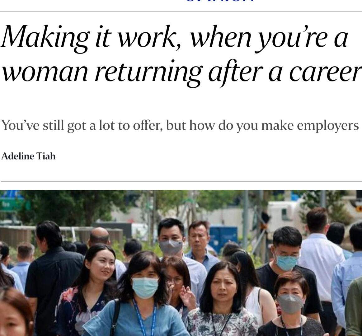 Making it work, when you're a woman returning after a career break
