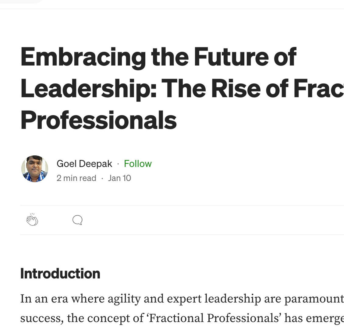 The Rise of the Fractional CXO
